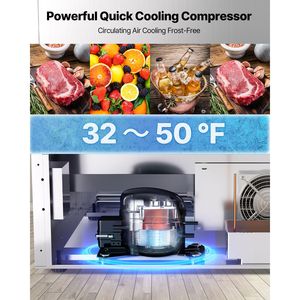 "24" Inch Stainless Steel Dual Drawer Counter <b>Refrigerator</b> with Temperature Control for Outdoor Use - Product Image 4