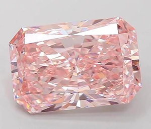 Diamant rose fantaisie de laboratoire, taille radiant, pierre libre de forme rectangulaire pour la fabrication de bijoux - Product Image 2