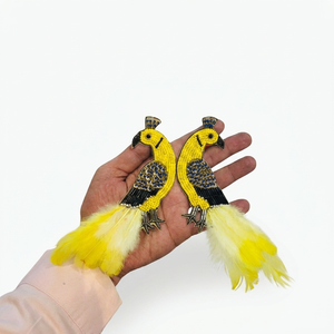 Descubre parches de pájaros bordados con cuentas y detalles vibrantes, ideales para prendas, manualidades, bolsos, accesorios y proyectos. - Product Image 1
