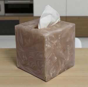 Premium Handmade Resin Tissue Box Cover Luxury Decorative Napkin Holder for Home Office Hotel <b>Table</b> - Product Image 1