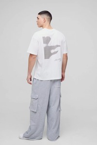 men oversized <b>tshirt</b> boxy loose fit drop shoulder cotton heavy weight streetwear tee - Product Image 3