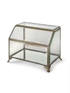 Exclusive Metal & Glass Jewelry <b>Box</b> Luxury <b>Trinket</b> Organizer for Rings Earrings Necklace Bracelet Vanity Dresser Decor - Product Image 5