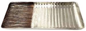 Rectangular <b>Gold</b> Textured Metal <b>Serving</b> <b>Tray</b> - Product Image 4