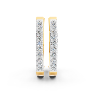 Pendientes de Oro Sólido de 14K, 9K, 10K y 18K con Diamantes de Laboratorio, Certificados por IGI, RJC, ODM, OEM, Fabricante de Joyería Fina Ética, Venta al por Mayor EA501901 - Product Image 2