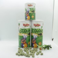 Cacahuètes séchées enrobées de wasabi fumé, collation savoureuse et croustillante au goût grillé intense, marque TAN TAN, pour la vente au détail et la distribution.