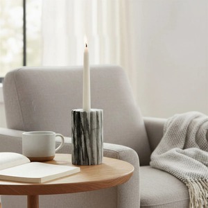 Wholesale <b>Marble</b> 1 Arm <b>Candle</b> Holder Stylish Handmade Stone <b>Candle</b> Stand Luxury Home Decoration Accessory for Dining At Low Cost - Product Image 6