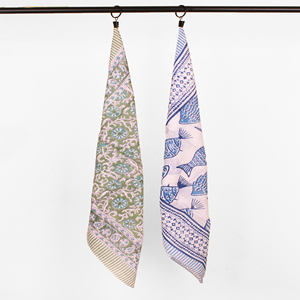 Craftjaipur Women's Boho Style Cotton Multi-Color Bandana Scarf Block Printed Handmade Soft <b>Head</b> Neck Band Face Protection <b>Cover</b> - Product Image 5