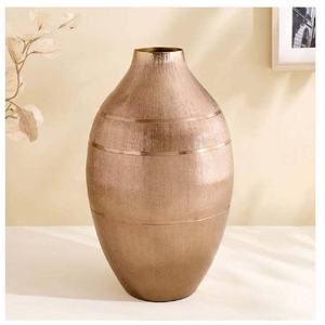 New Arrival Modern <b>Textured</b> Oval <b>Vase</b> Antique Brass Finish Aluminium Home Decoration Tabletop <b>Vase</b> for Living Room Bedroom - Product Image 6