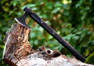 Hacha de mano personalizada para exteriores con mango de madera y hoja de acero de alto carbono, 24 pulgadas de longitud total, para camping y bushcraft - Product Image 6