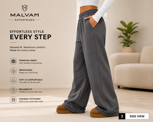 Pantalon de survêtement ample et personnalisable pour femme, idéal pour le printemps, décontracté, pour la course et le sport, écologique, respirant, coupe-vent, couleur unie - Product Image 3