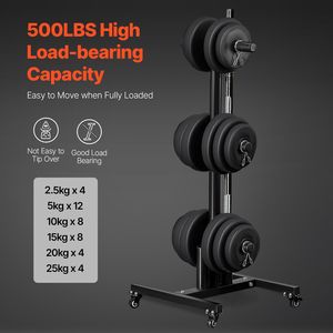 Soporte Vertical para Discos de Pesas de 2 Pulgadas, Capacidad de Carga de 450 kg, Ruedas Estándar, Construcción de Madera y Hierro, Personalizable - Product Image 2