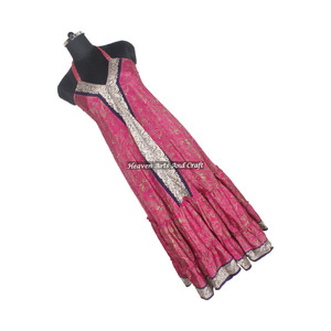 Sari / Saree / Shari, Ropa India y Pakistaní, Estilo Hippie Bohemio, Largo, Único, Fresco, Maxi, Vestido Sari Vintage Indio - Product Image 6