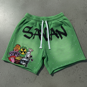 Shorts pour hommes de qualité supérieure, 100% coton molletonné, écologiques, respirants, style hip-hop, taille haute, élastique - Product Image 2