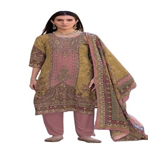 Robe pakistanaise en coton d'excellente qualité pour femmes vêtements ethniques pour mariage de fournisseur indien - Product Image 1
