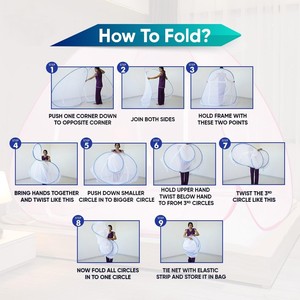 Moustiquaire pliante autoportante en polyester (moustiquaires pour lits Queen et King Size) - Product Image 6