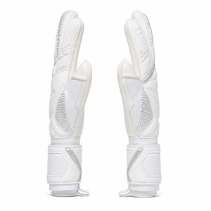 White PU Leather Football Goalkeeper Gloves Full <b>Finger</b> Non-Slip Breathable Adjustable Wrist <b>Strap</b> Unisex Goalkeeper Gloves - Product Image 2