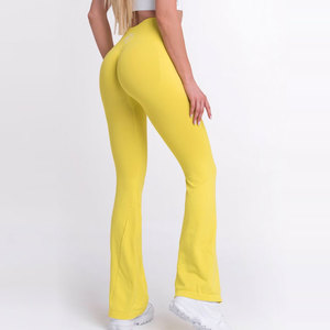 Leggings évasés personnalisés pour femmes, effet push-up, séchage rapide, sans coutures, taille haute élastique, extensibles dans les quatre sens en Spandex - Product Image 2