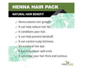 Les herbes forestières Soins naturels de la nature Poudre de henné à base de plantes, 500g Enrichi en herbes précieuses pour la coloration des cheveux - Product Image 4