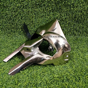 Máscara Facial Medieval MF Doom Gladiator, Armadura de Metal Hecha a Mano en Acero Suave para Disfraces, Reenactaciones y Fiestas, Disfraz para Adultos - Product Image 2