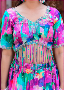 Conjunto de Lehenga Purple Bloom Fusion con Dupatta, Hermosa Colección de Lehenga Choli Tradicional para Bodas, en Tendencia - Product Image 5