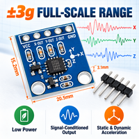 FYX Stock GY-61 ADXL335 Modul Akselerometer Tiga Sumbu Output Analog ±3g Papan Sensor Getaran Gerakan Sudut Kemiringan untuk Robot DIY