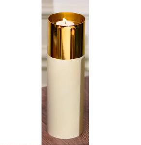 Portavelas Metálico Moderno, Elegante Portavelas de Metal, Portavelas Metálico con Acabado Brillante - Product Image 1