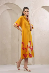 Robes en pur coton OEM/ODM, tissu confortable et écologique, adaptées aux styles décontractés de plage ou de bureau, en provenance d'Inde. - Product Image 2