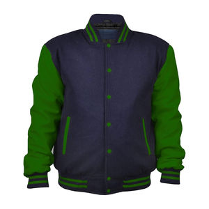 New High Quality <b>Patchwork</b> Stand Collar Varsity <b>Jacket</b> for Men Quick Dry Fashionable Custom Front Logo Heavyweight - Product Image 1