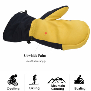 Gants de ski thermiques pour hommes, gants de snowboard imperméables résistants, gants de ski pour femmes, coupe ajustée, imperméables, doublés de polaire, chauds, pour l'hiver - Product Image 6