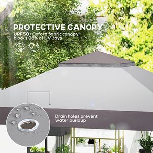 Tenda Pop-up 4x4 Metri UV50+ per Feste, Altezza Regolabile con Borsa con Ruote e 4 Sacchi di Sabbia, Colore Grigio - Product Image 6