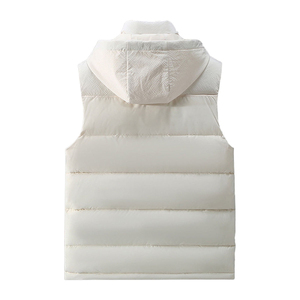 Chaleco acolchado de invierno para hombre con capucha desmontable, bolsillos con cremallera, chaleco acolchado, cortavientos, cálido, sin mangas, venta al por mayor - Product Image 3