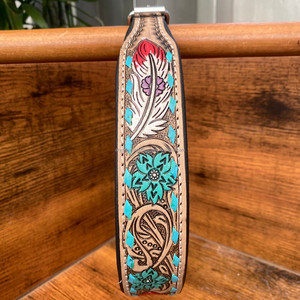 Custom Hand <b>Tooled</b> <b>Leather</b> Dog Collar Luxury Designer Genuine <b>Leather</b> Pet Dog Necklace Padded Collar for Small Medium Large Dogs - Product Image 3