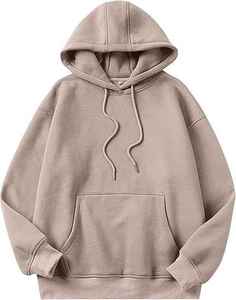 Sudadera con Capucha Unisex Extra Grande, Color Sólido, Forro Polar, Informal, Largo Regular, Diseño con Bolsillos, Ropa de Otoño - Product Image 6