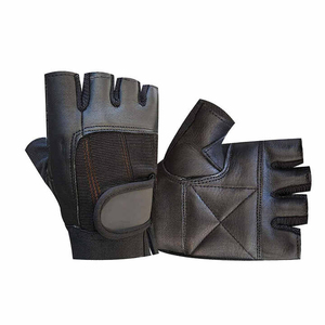 Leather Fitness Gloves Unisex <b>Half</b> Finger Weight Lifting Gym Training Breathable Non <b>Slip</b> Wrist Support Workout Exercise Sports - Product Image 3