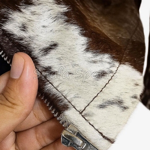 Genuine Cowhide Fur <b>Leather</b> <b>Jacket</b> for Women Waterproof <b>Real</b> Cow Skin with Logo Decoration for Winter wear - Product Image 4