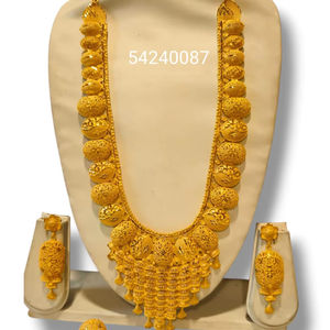 AWAIS HOUSE Collier Hiphop en laiton plaqué or 6 grammes avec diamant serti griffe infini, pour femmes africaines, festivals, mariages et fêtes - Product Image 1