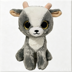 CustomizedBabyGoatPlush, FarmAnimalStuffedToy, GlitterEyePlush, CuteKidGoatDoll - Product Image 1