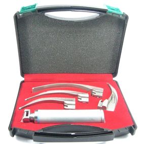 New Arrival Stainless Steel Fiber <b>Optic</b> Macintosh Laryngoscope 4 Blades Diagnostic Set Reasonable Price Medic <b>instruments</b> CE - Product Image 2