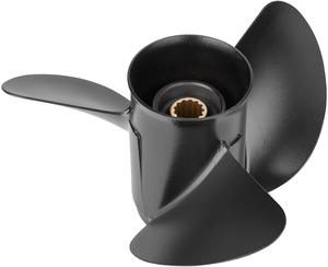 Nuevo 6K1-45978-02 Yamaha L225TRS Hélice de barco negra de acero inoxidable 3 palas 13 3/4 pulgadas de diámetro 17-Pitch LH Hélice marina - Product Image 3