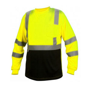 Camiseta de Trabajo Reflectante de Manga Corta, Uniforme de Seguridad de Alta Visibilidad, Ropa de Trabajo Industrial, Camisetas Fluorescentes con Cuello Redondo - Product Image 5