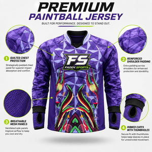 Custom Sublimation Paintball Jersey Padded Breathable Uniform Durable Long Sleeve Tactical Team Sportswear Training <b>Shirt</b> - Product Image 4