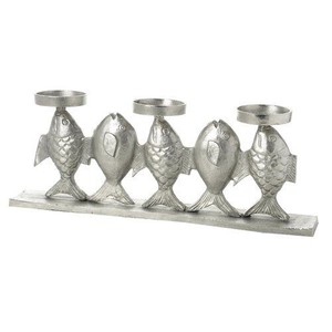 Support de bougie en aluminium artisanal, design abstrait moderne, bougeoir de luxe haut de gamme, décoration de table, accent décoratif pour la maison - Product Image 4