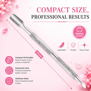 Empujador de Cutículas de Acero Inoxidable Premium, Herramienta Reutilizable para Preparación de Uñas y Eliminación de Cutículas - Product Image 6