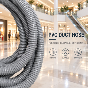 Manguera de PVC para conductos de 100 mm de diámetro interior (4 pulgadas), rollo de 20 m, flexible, corrugada, para recolección de polvo, OEM, ODM, pedidos personalizados, conducto de aire flexible, suministro B2B - Product Image 1