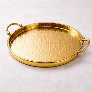 Bandeja de Servicio Cuadrada de Latón Lacado de Diseño Moderno, Apta para Lavavajillas, de Grado Comercial, con Asa, de la Mejor Calidad, para Uso en Catering - Product Image 2