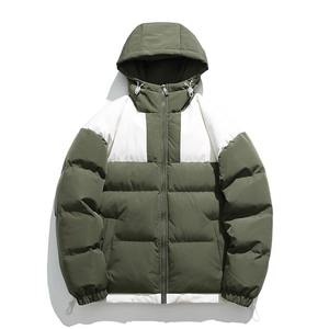 Men's Solid Loose Winter <b>Jacket</b> High Street Style Canvas Coat with Stand <b>Collar</b> and Fleece Puffer Thicken Warm for Winter wear - Product Image 5