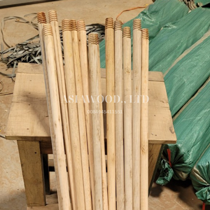 Vietnam Wholesale 2-in-1 Natural Wooden Broom Stick 120cm Length Soft Bristles Eucalyptus Wood Screw Mexico Thread - Product Image 4