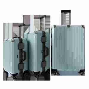 Valise de luxe 8003 en aluminium 100% PC, coque rigide, serrure TSA, roues pivotantes à 360°, légère, durable, résistante à l'eau, grande taille - Product Image 1