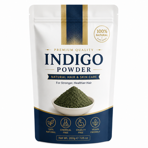 Poudre d'indigo pure OEM pour cheveux, teinture capillaire naturelle de haute qualité, poudre d'indigo pour des nuances de cheveux foncés et des masques capillaires pour hommes et femmes - Product Image 1
