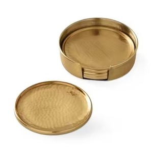 Hospitality Metal Coasters Set Durable Drink <b>Protectors</b> for Restaurant Hotel Bar Cafe Dining <b>Table</b> Service - Product Image 2